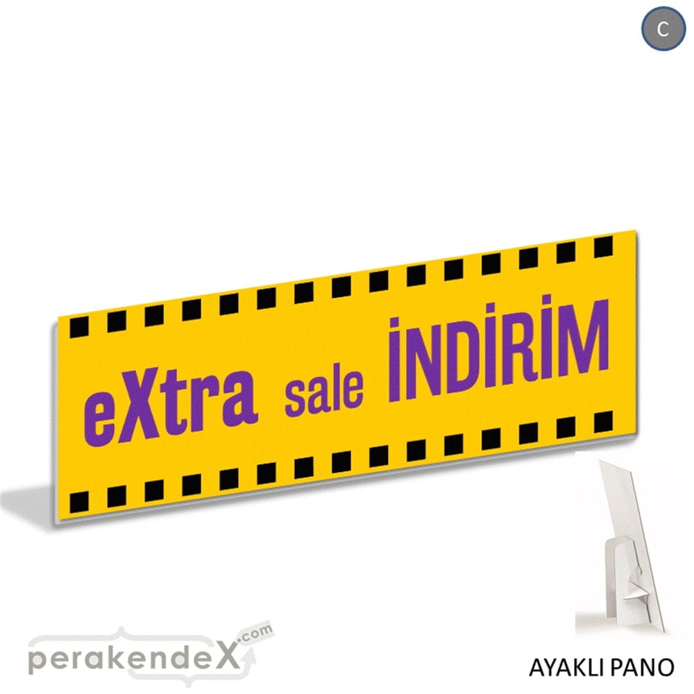 extra sale indirim AYAKLI REKLAM BANNER -dikdörtgen,tek yön baskı