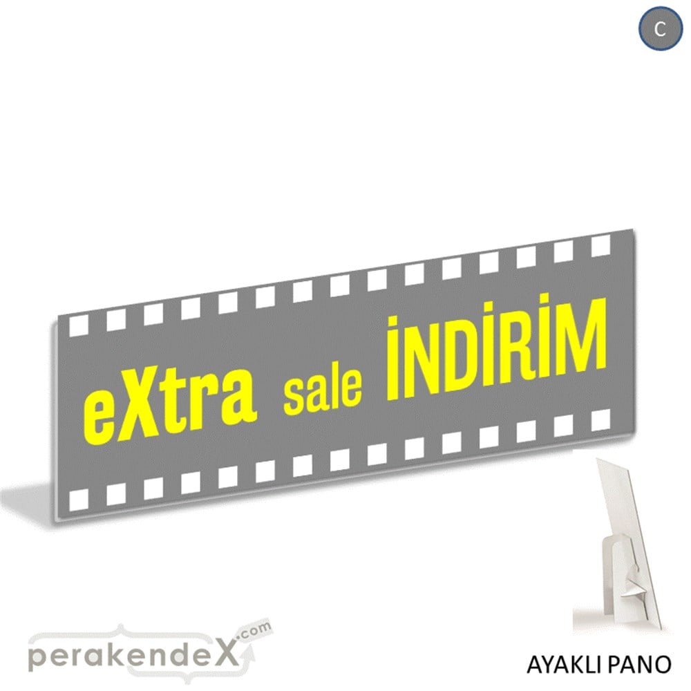 extra sale indirim AYAKLI REKLAM BANNER -dikdörtgen,tek yön baskı