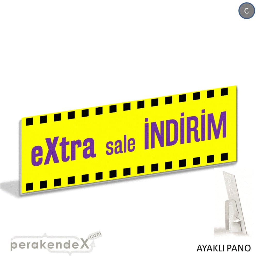 extra sale indirim AYAKLI REKLAM BANNER -dikdörtgen,tek yön baskı