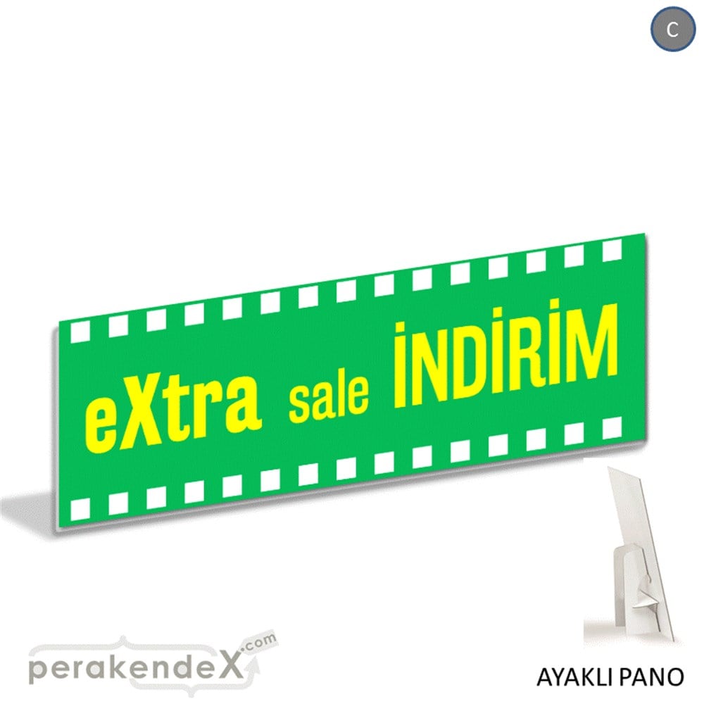 extra sale indirim AYAKLI REKLAM BANNER -dikdörtgen,tek yön baskı