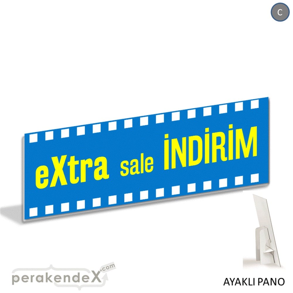 extra sale indirim AYAKLI REKLAM BANNER -dikdörtgen,tek yön baskı
