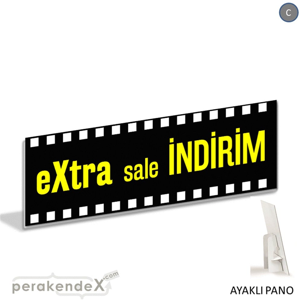 extra sale indirim AYAKLI REKLAM BANNER -dikdörtgen,tek yön baskı