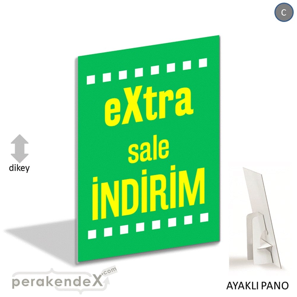 extra sale indirim AYAKLI REKLAM PANOSU -dikdörtgen,tek yön baskı