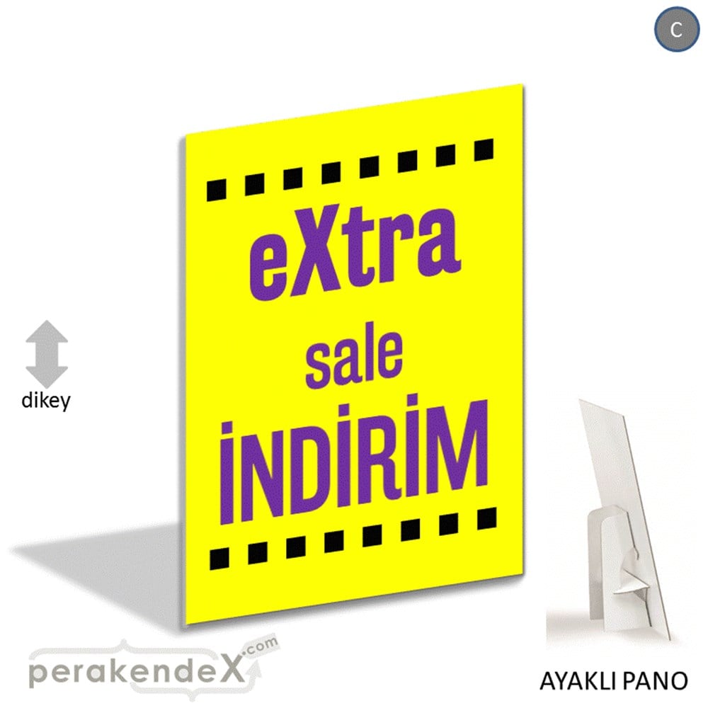 extra sale indirim AYAKLI REKLAM PANOSU -dikdörtgen,tek yön baskı