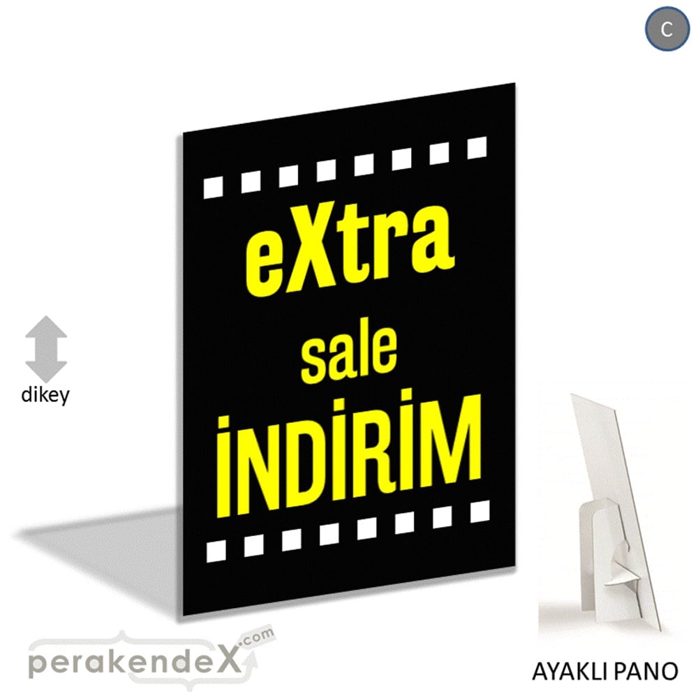 extra sale indirim AYAKLI REKLAM PANOSU -dikdörtgen,tek yön baskı