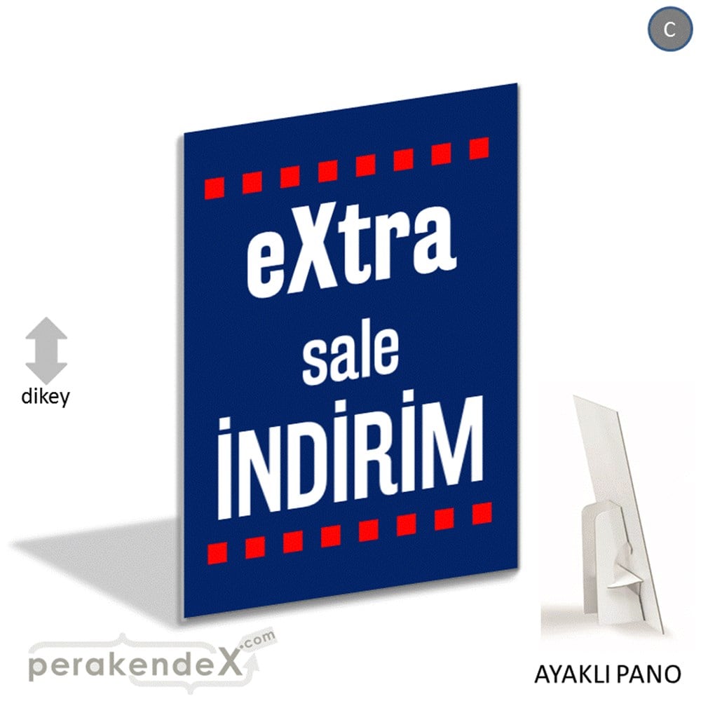 extra sale indirim AYAKLI REKLAM PANOSU -dikdörtgen,tek yön baskı