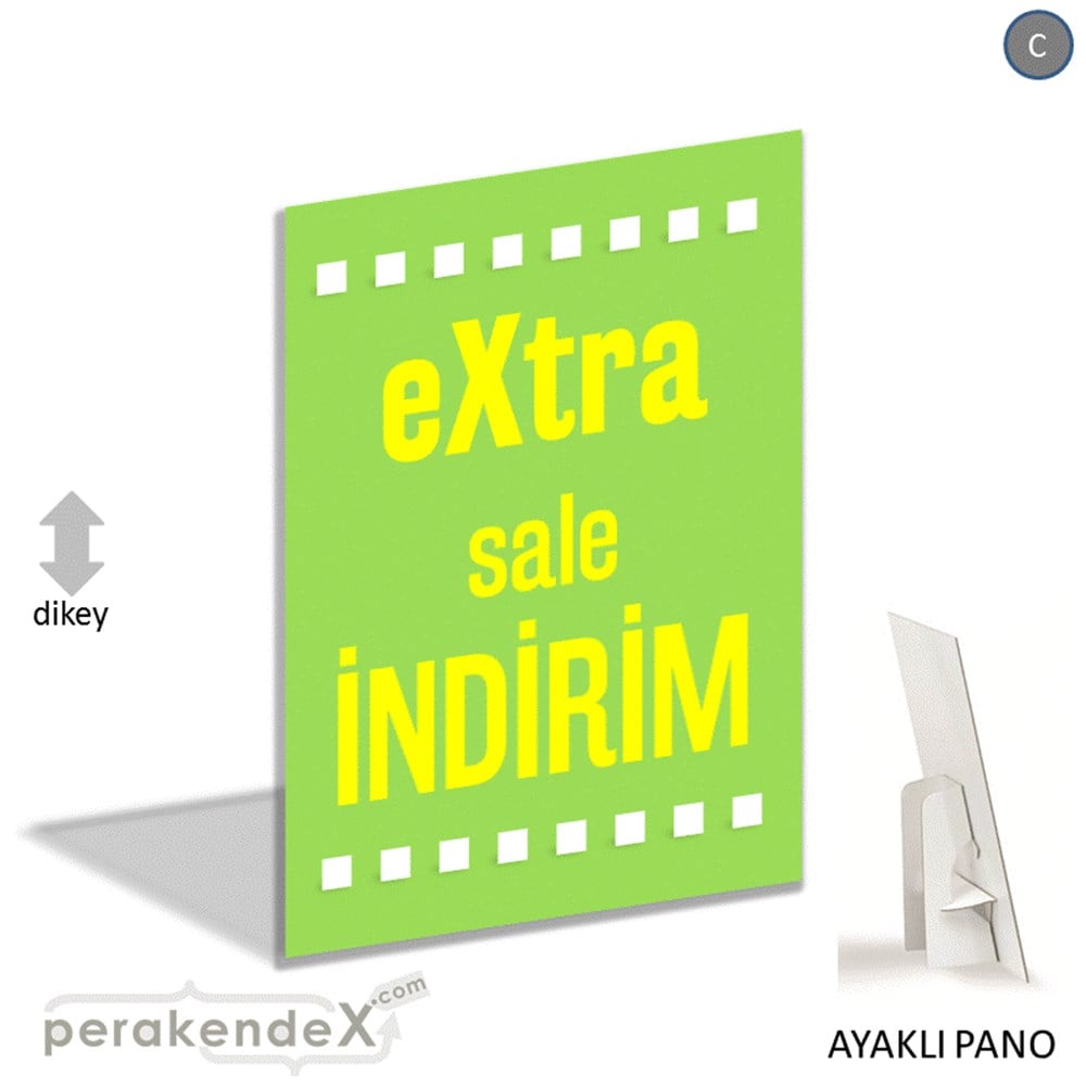 extra sale indirim AYAKLI REKLAM PANOSU -dikdörtgen,tek yön baskı