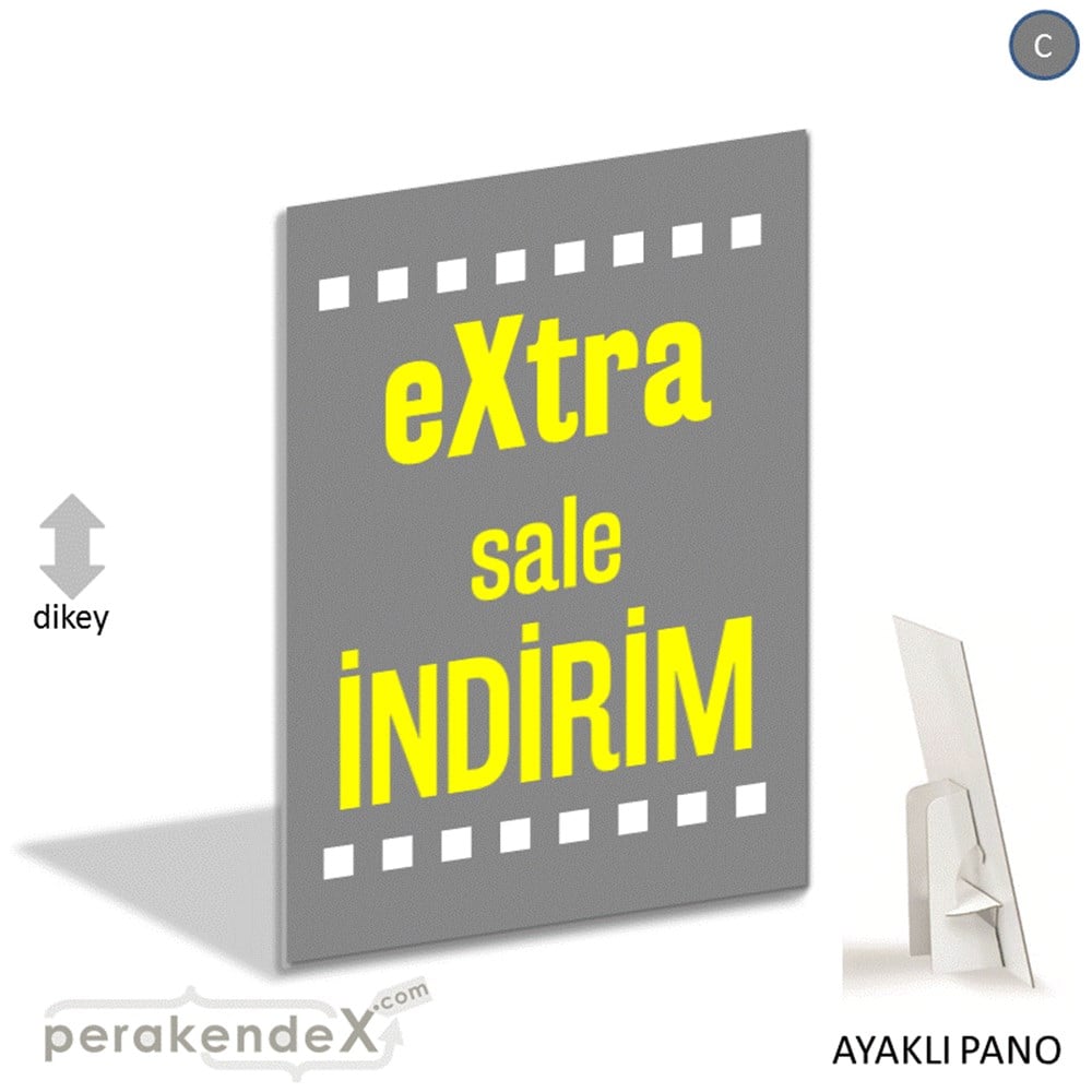 extra sale indirim AYAKLI REKLAM PANOSU -dikdörtgen,tek yön baskı