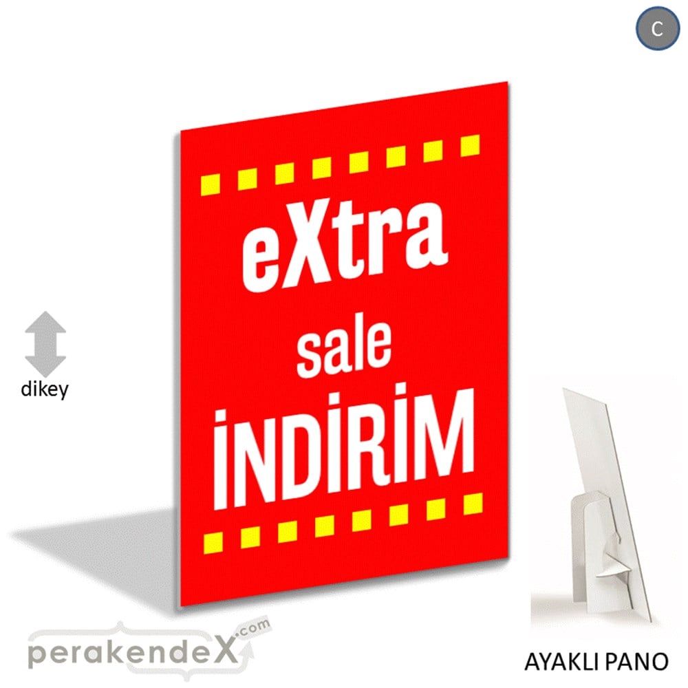 extra sale indirim AYAKLI REKLAM PANOSU -dikdörtgen,tek yön baskı