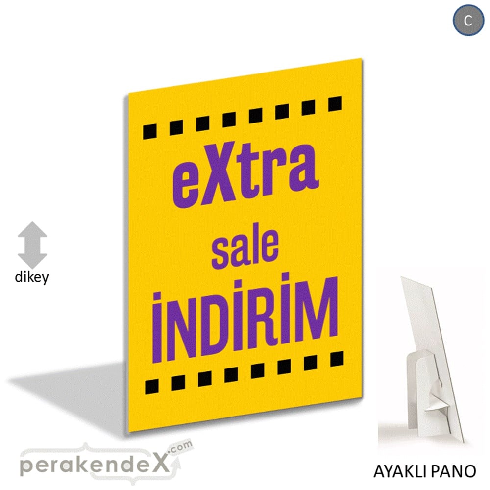 extra sale indirim AYAKLI REKLAM PANOSU -dikdörtgen,tek yön baskı