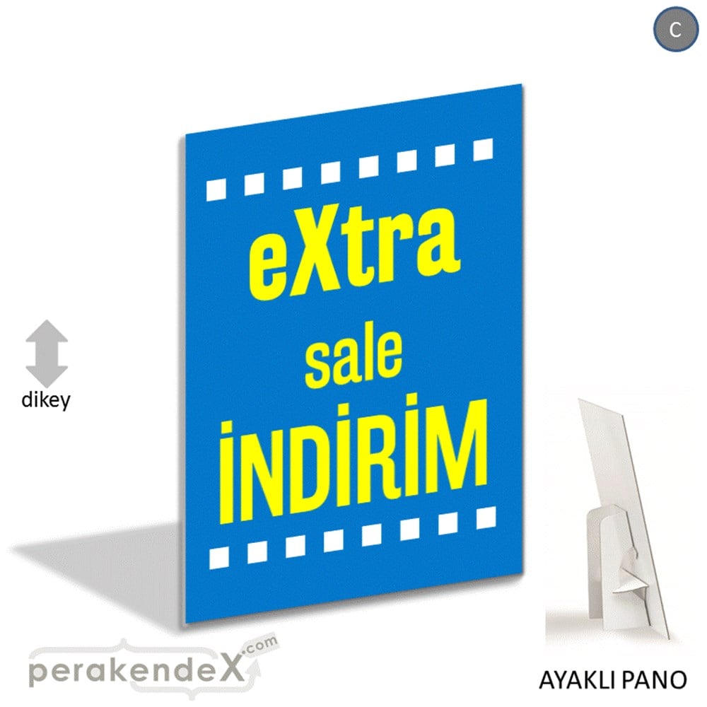 extra sale indirim AYAKLI REKLAM PANOSU -dikdörtgen,tek yön baskı