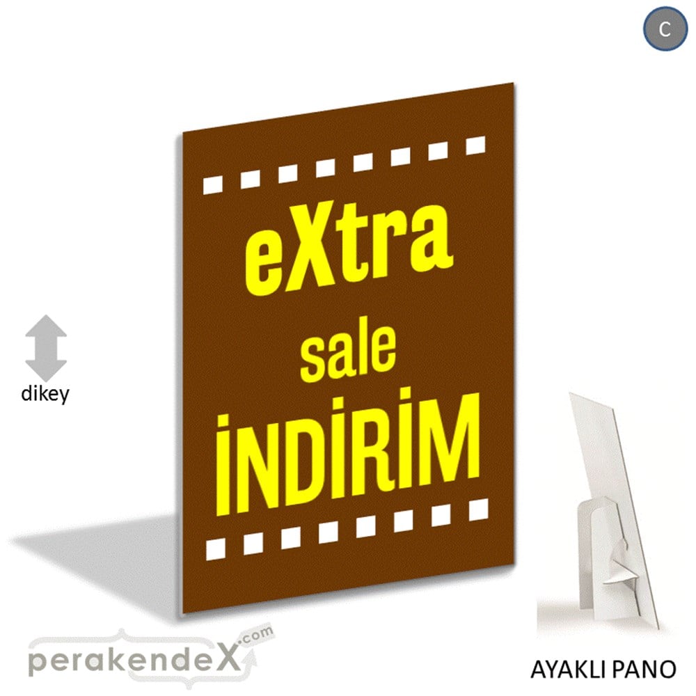 extra sale indirim AYAKLI REKLAM PANOSU -dikdörtgen,tek yön baskı