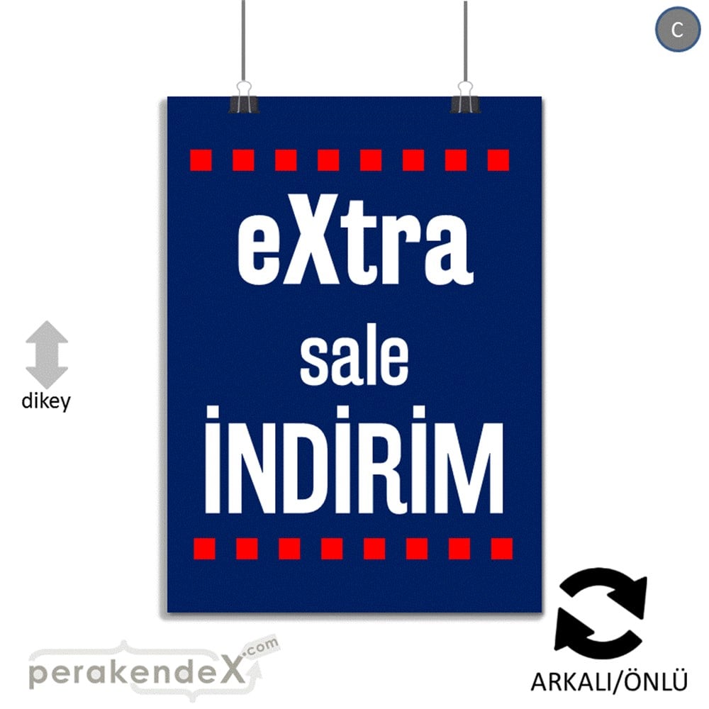 extra sale indirim SERT PLASTİK POSTER -dikdörtgen,çift yön baskı