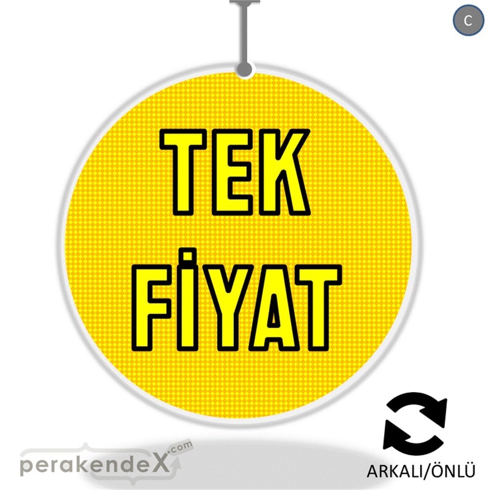 tek fiyat DÖNKARTI -oval,çift yön baskı