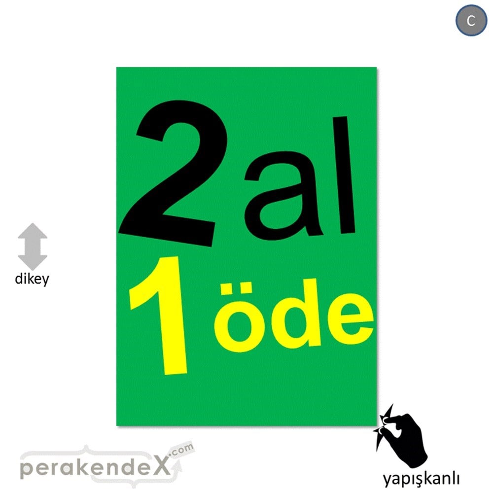 2 al 1 öde CAMA YAPIŞAN FOLYO -dikdörtgen,tek yön baskı