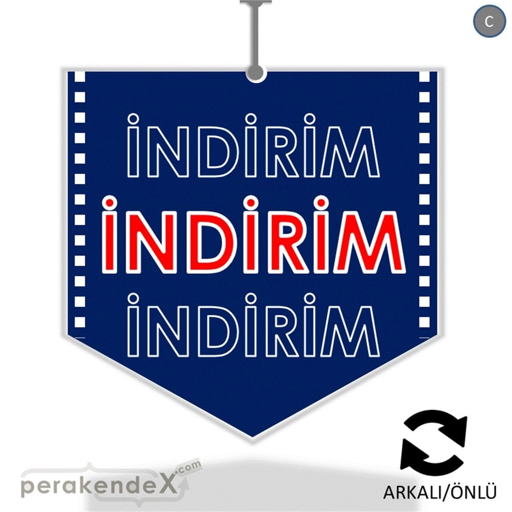 3X indirim- DÖNKARTI -ok,çift yön baskı