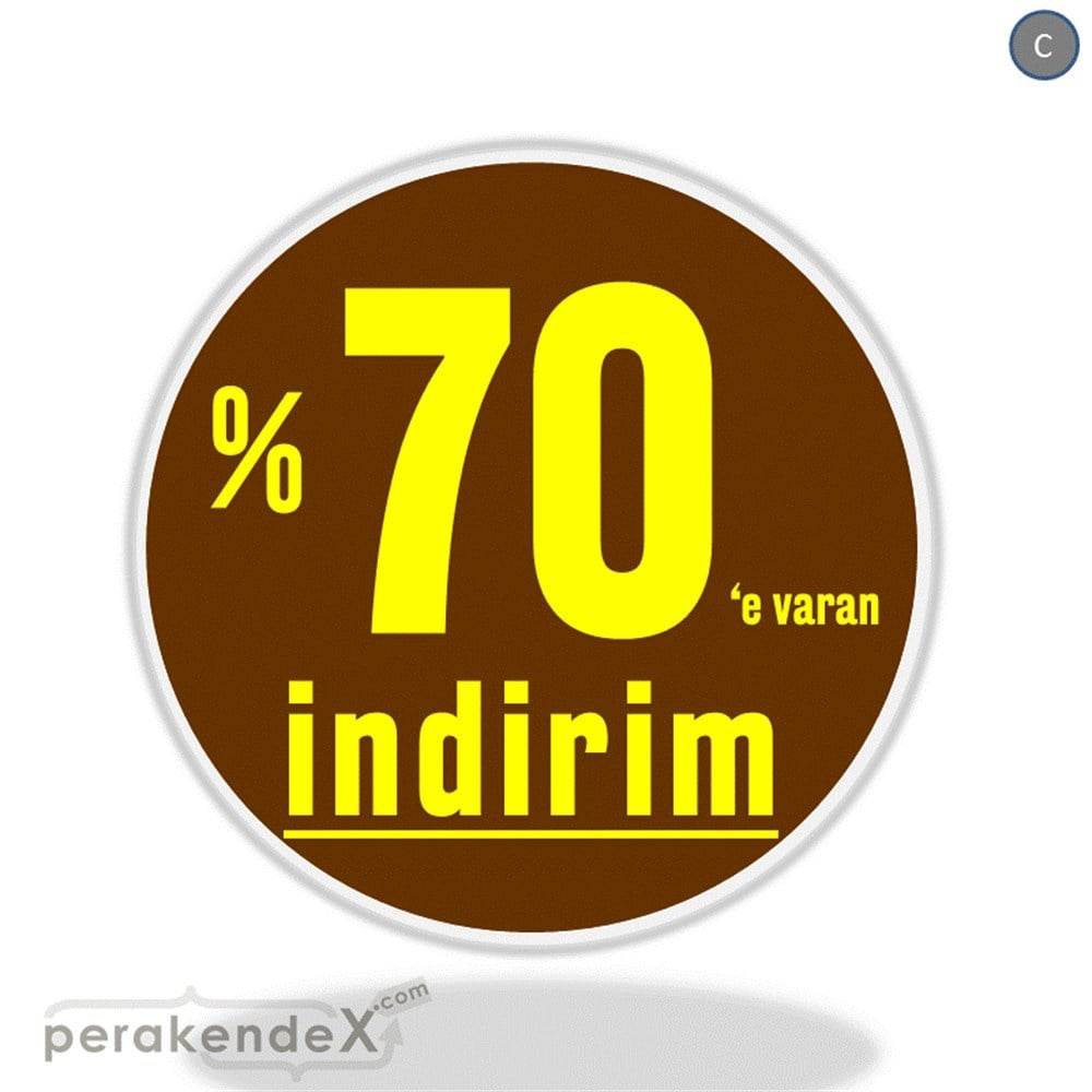 yüzde 70 e varan indirim DÖNKARTI -oval,çift yön baskı