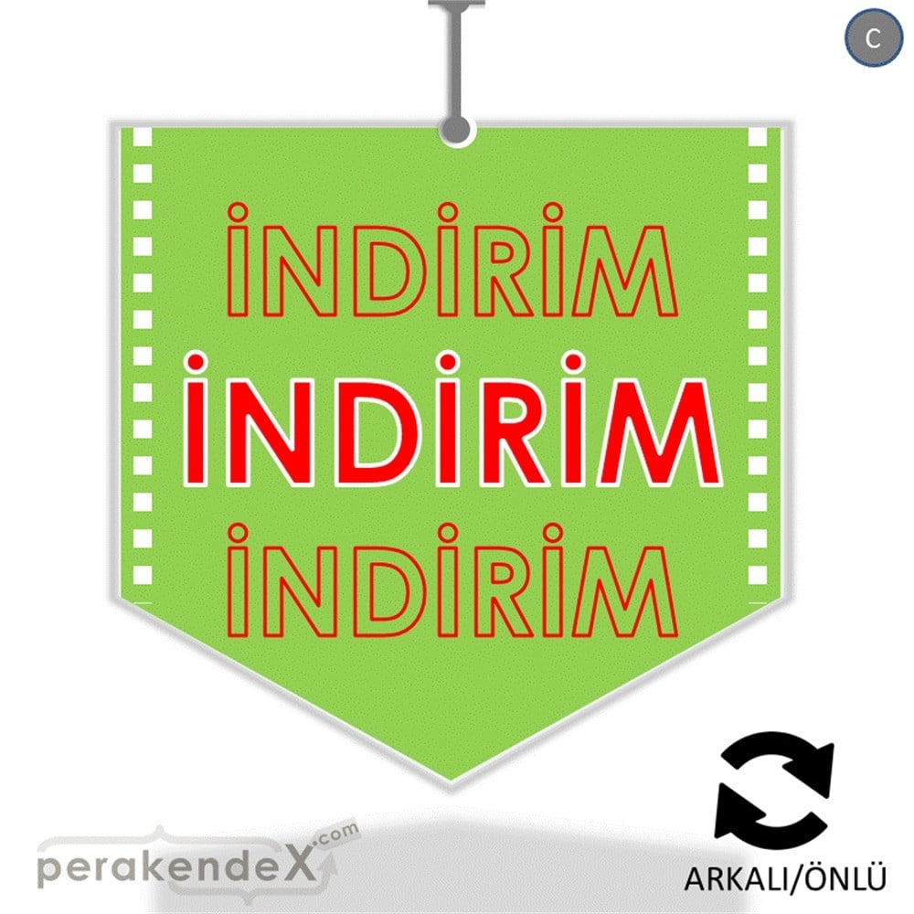 3X indirim- DÖNKARTI -ok,çift yön baskı