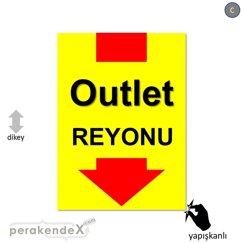 outlet reyonu CAMA YAPIŞAN FOLYO -dikdörtgen,tek yön baskı