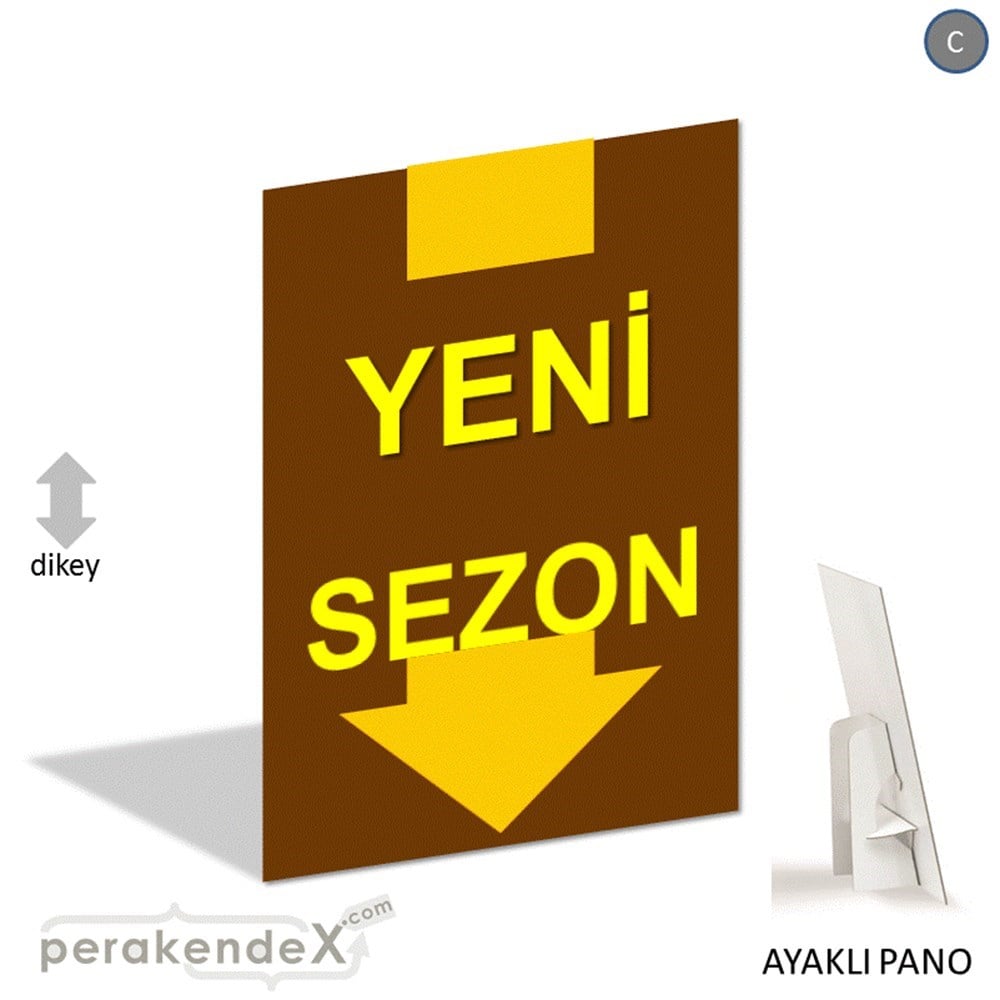 yeni sezon * AYAKLI REKLAM PANOSU -dikdörtgen,tek yön baskı