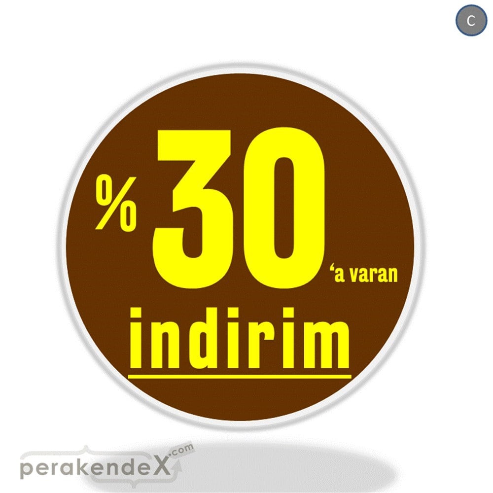 yüzde 30 a varan indirim DÖNKARTI -oval,çift yön baskı