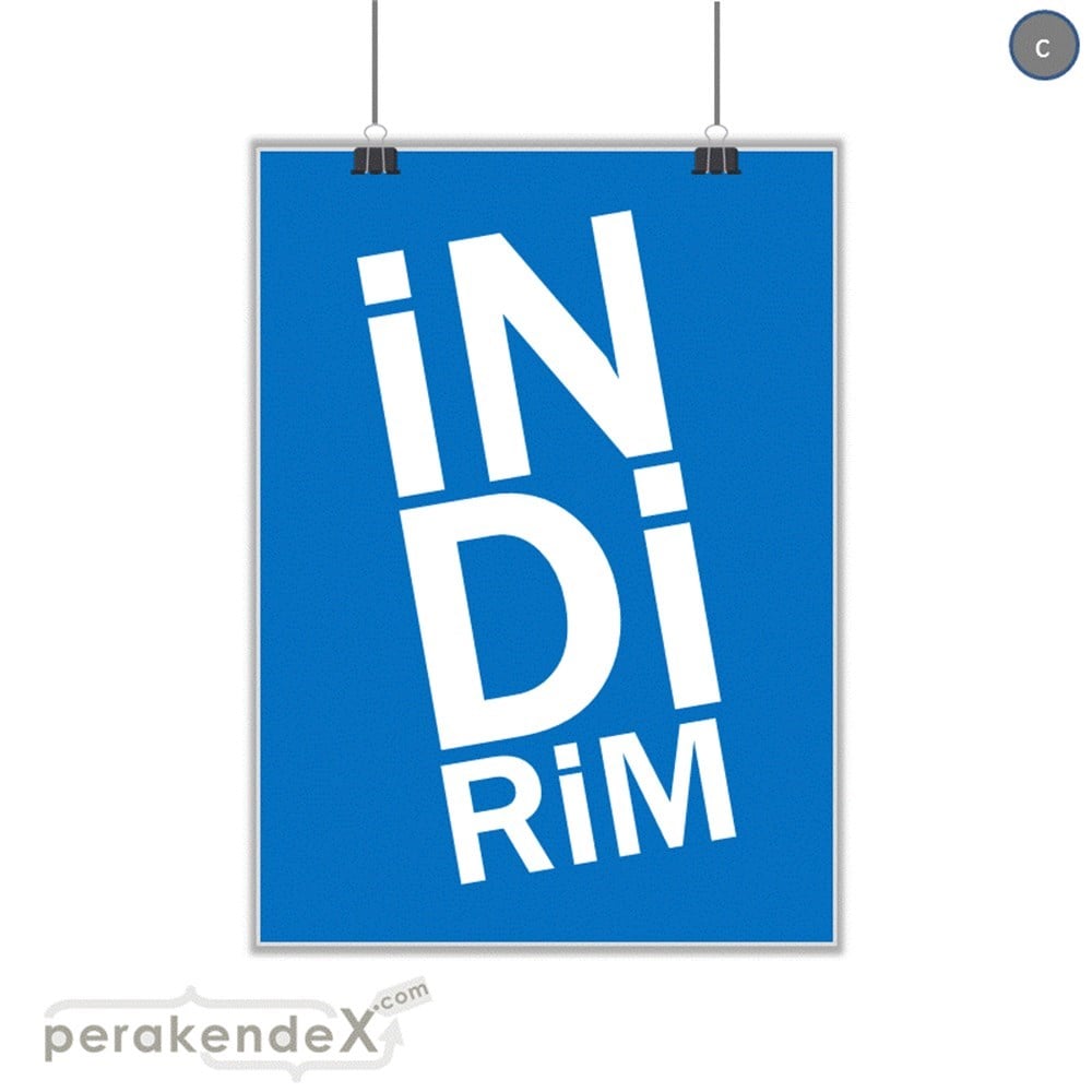 heceli indirim SERT PLASTİK POSTER -dikdörtgen,tek yön baskı