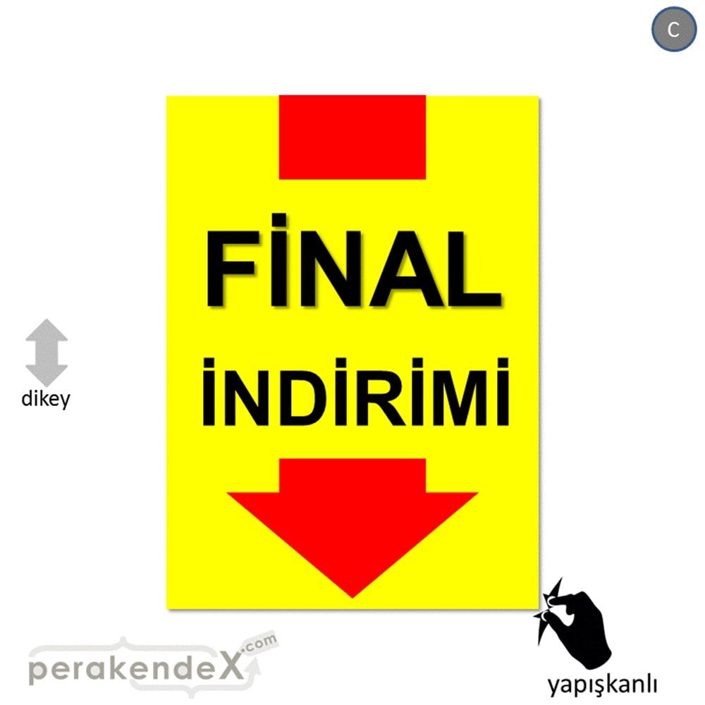 final indirimi CAMA YAPIŞAN FOLYO -dikdörtgen,tek yön baskı