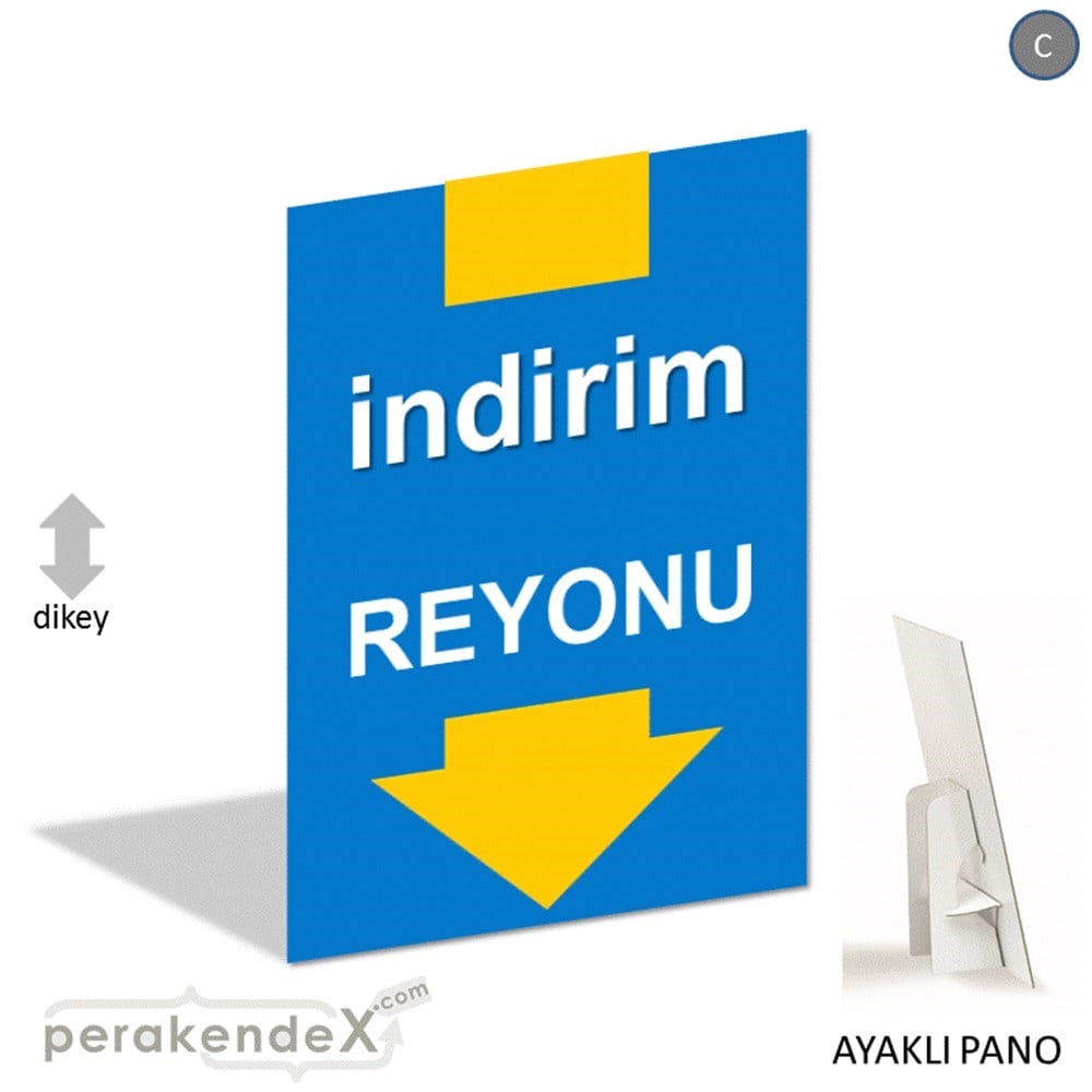 indirim reyonu AYAKLI REKLAM PANOSU -dikdörtgen,tek yön baskı