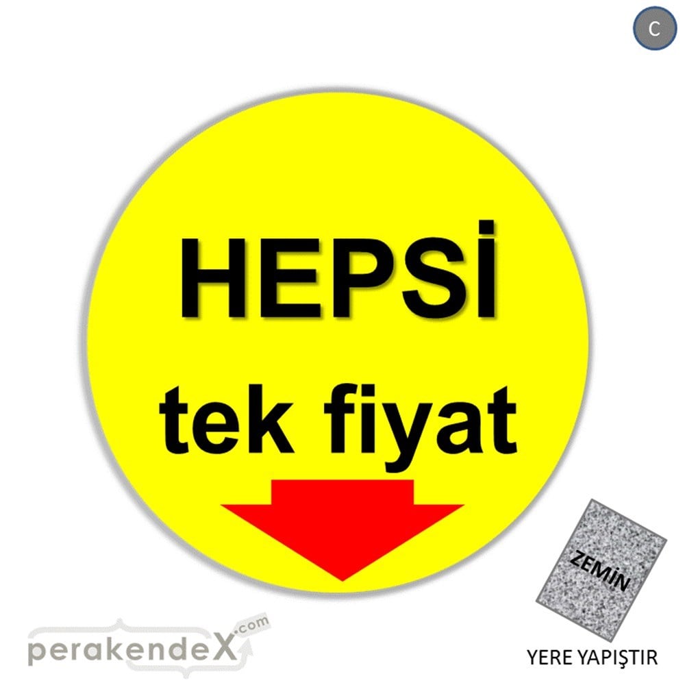hepsi tek fiyat YER ZEMİNE YAPIŞIR -oval,tek yön baskı