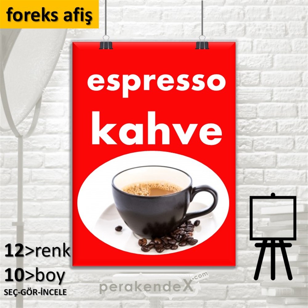 Filtre Kahve (Resimli) SERT PLASTİK POSTER,  AFİŞ -dikdörtgen,tek yön baskısert plastik poster,  afiş