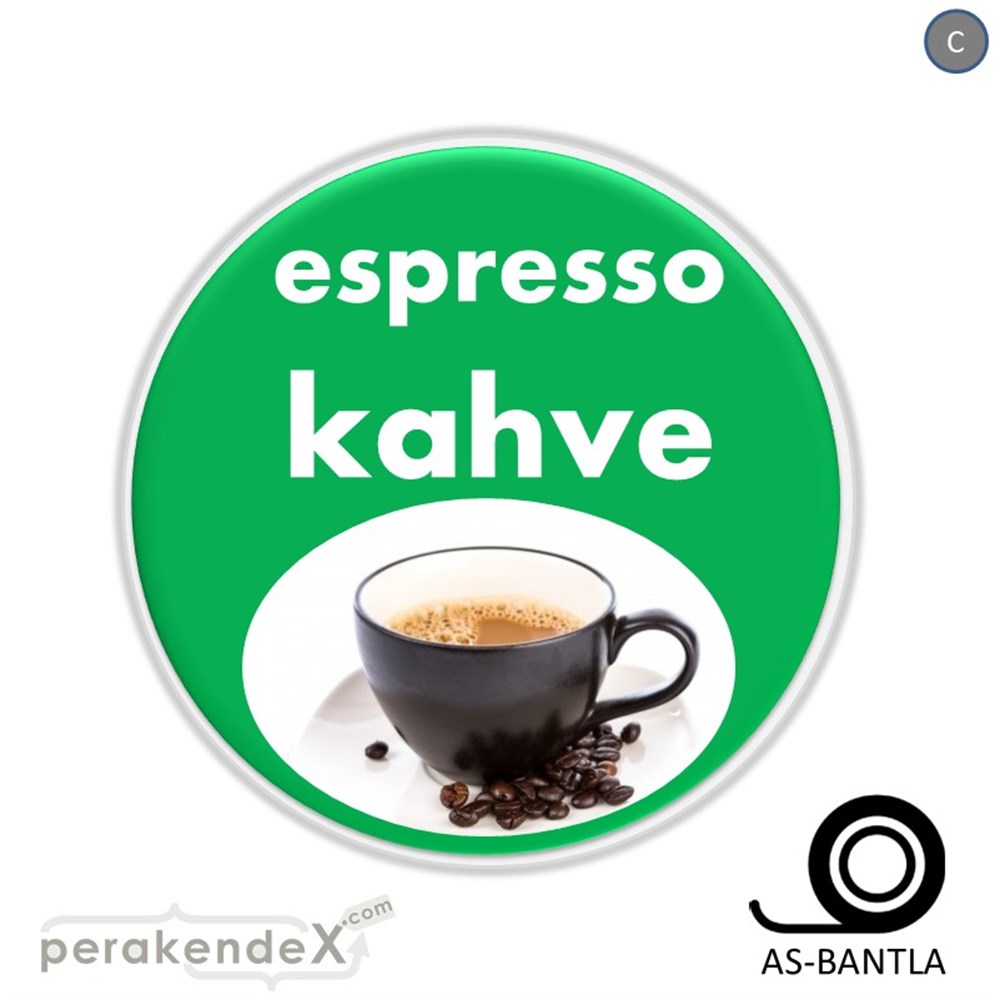 Filtre Kahve (Resimli) SERT PLASTİK POSTER,  AFİŞ -oval,tek yön baskısert plastik poster,  afiş
