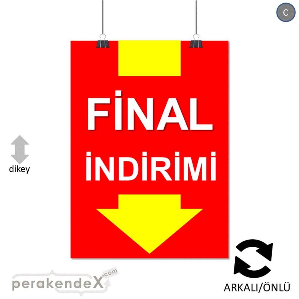 final indirimi POSTERİ -dikdörtgen,çift yön baskı
