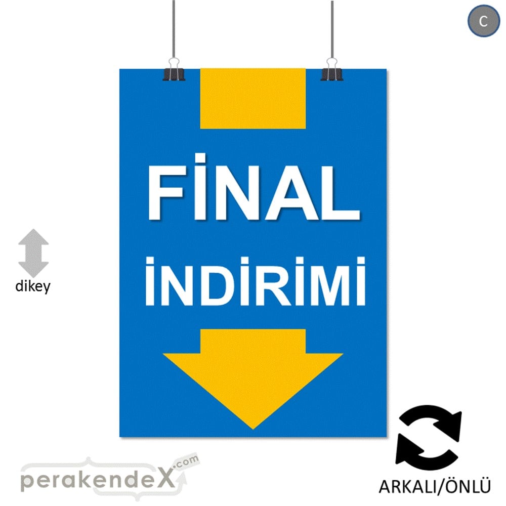 final indirimi POSTERİ -dikdörtgen,çift yön baskı