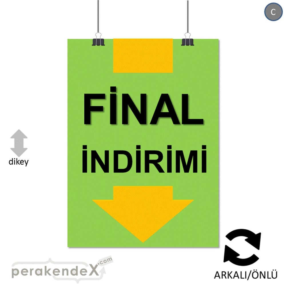 final indirimi POSTERİ -dikdörtgen,çift yön baskı