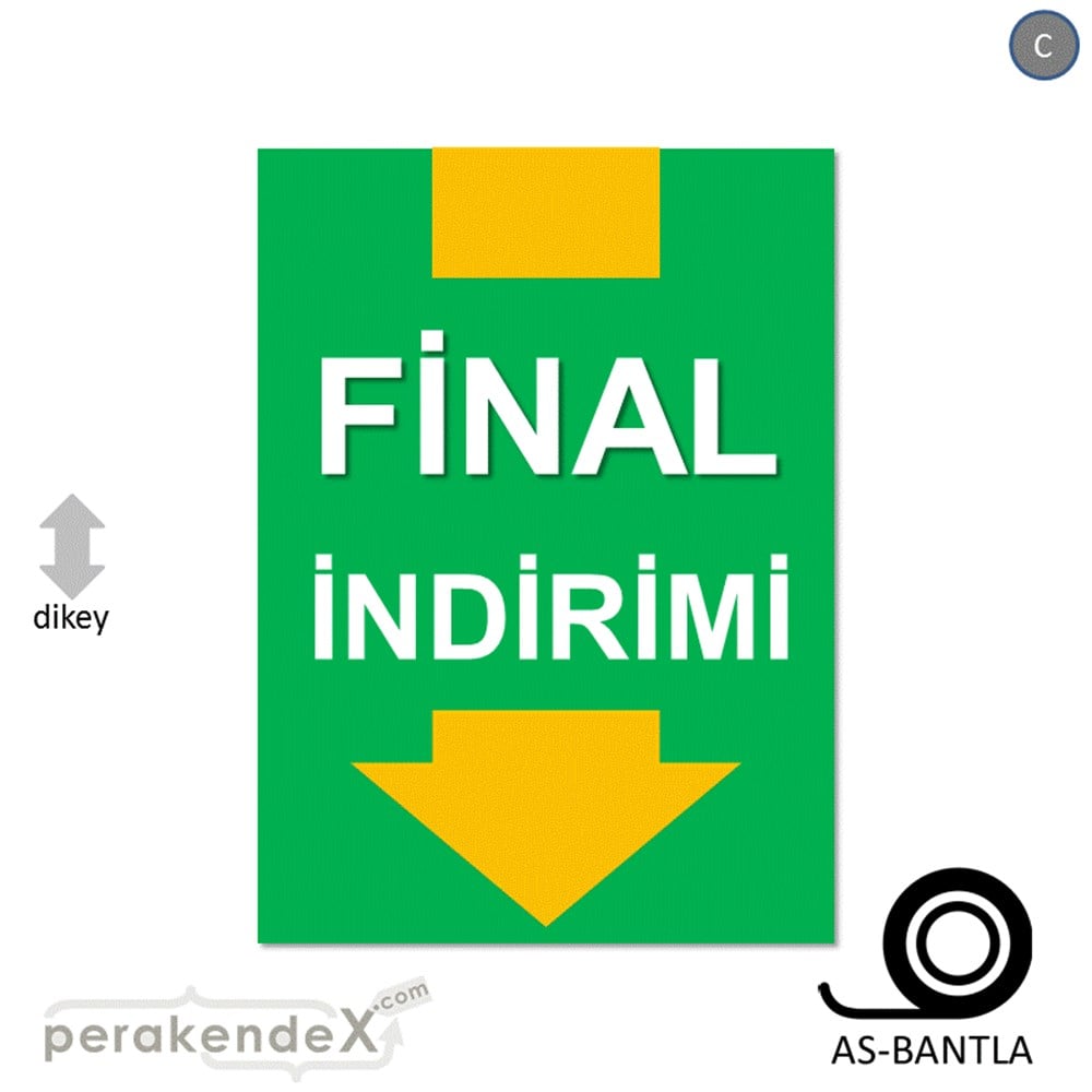 final indirimi POSTERİ -dikdörtgen,tek yön baskı