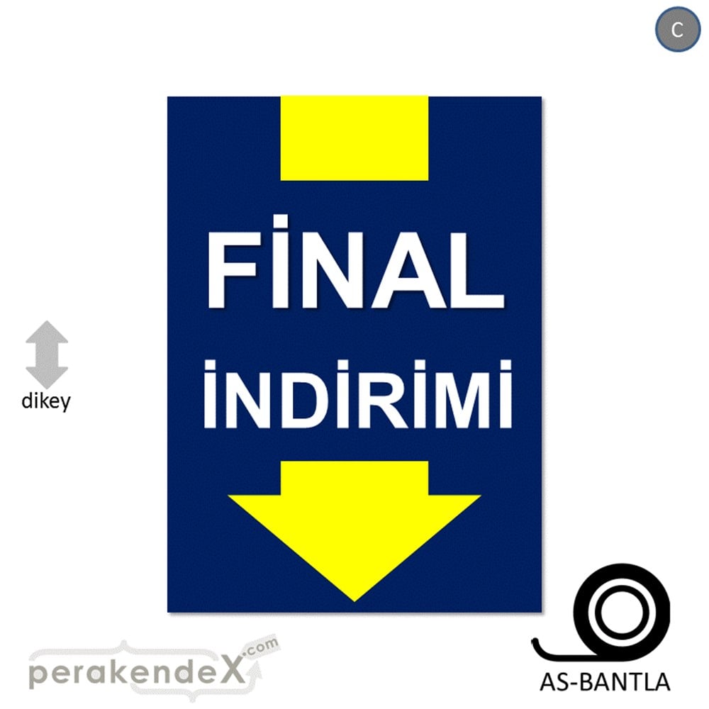 final indirimi POSTERİ -dikdörtgen,tek yön baskı