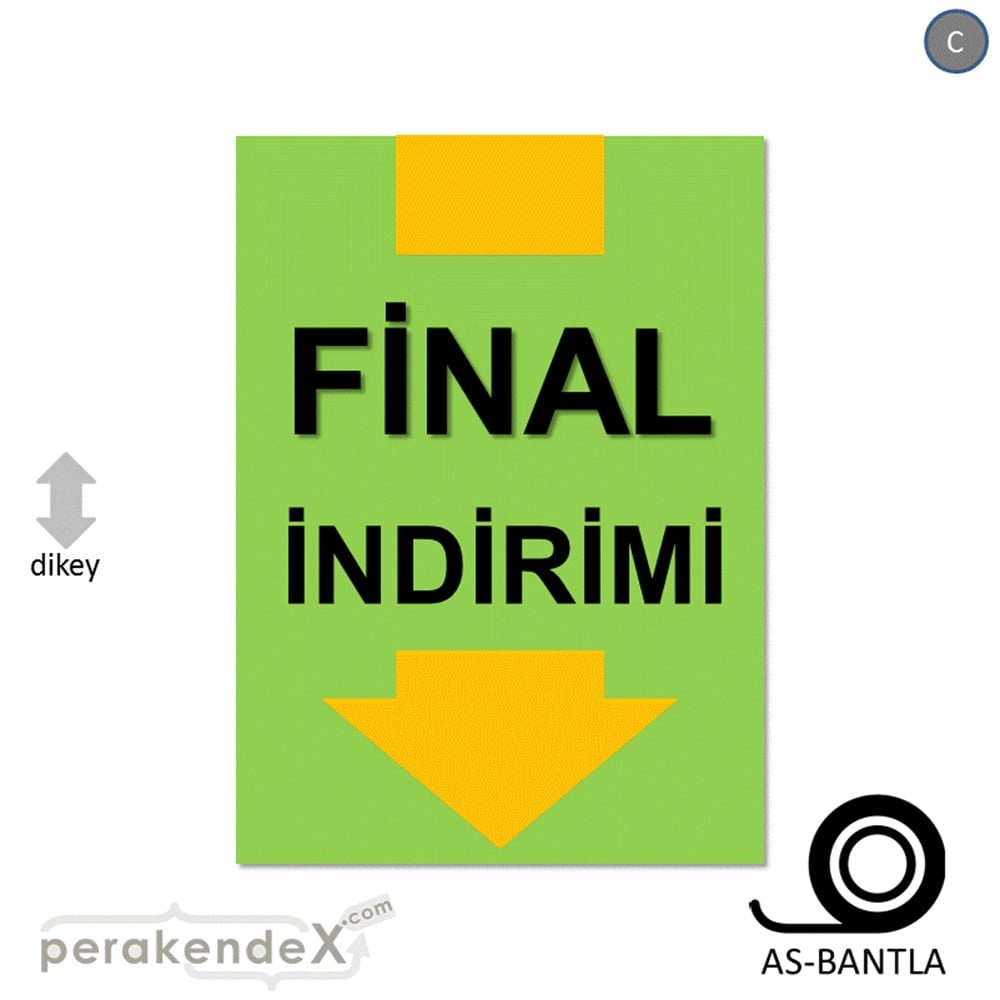 final indirimi POSTERİ -dikdörtgen,tek yön baskı