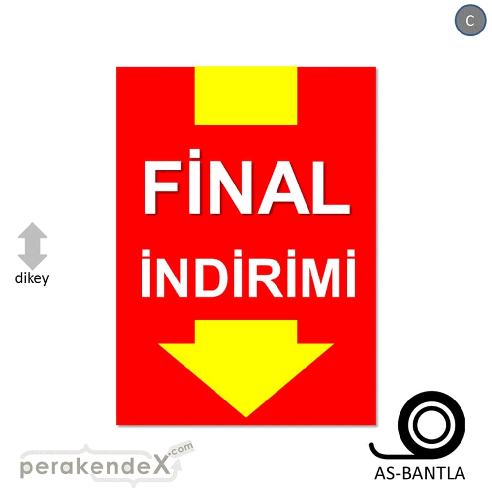 final indirimi POSTERİ -dikdörtgen,tek yön baskı