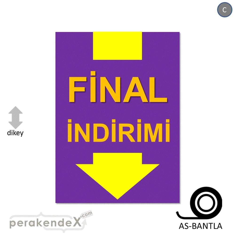 final indirimi POSTERİ -dikdörtgen,tek yön baskı