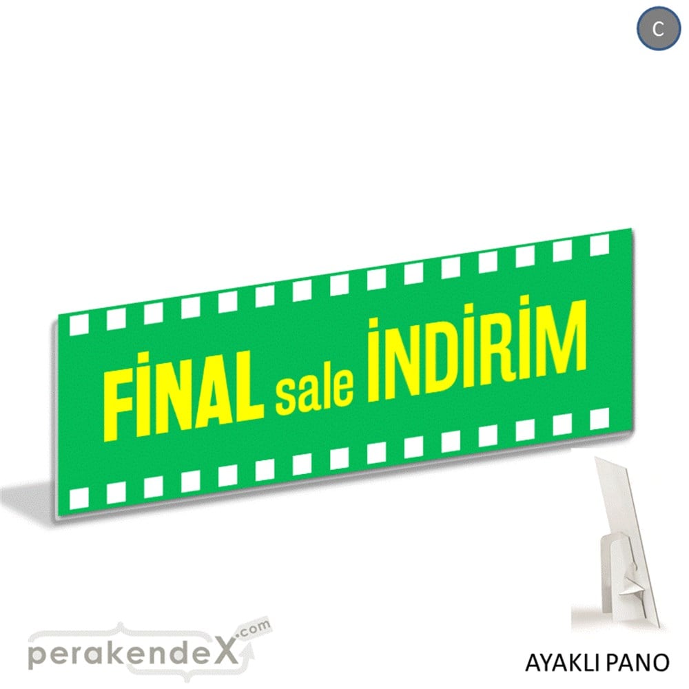 final sale indirim AYAKLI REKLAM BANNER -dikdörtgen,tek yön baskı