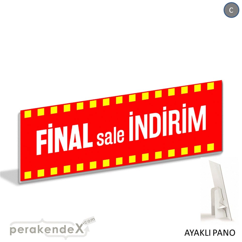 final sale indirim AYAKLI REKLAM BANNER -dikdörtgen,tek yön baskı