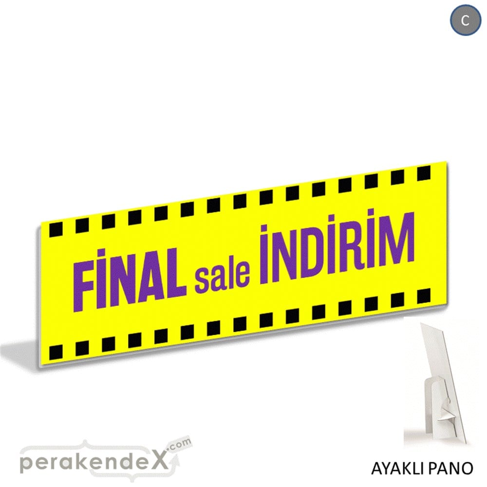 final sale indirim AYAKLI REKLAM BANNER -dikdörtgen,tek yön baskı