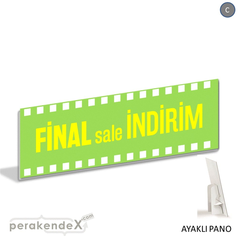 final sale indirim AYAKLI REKLAM BANNER -dikdörtgen,tek yön baskı