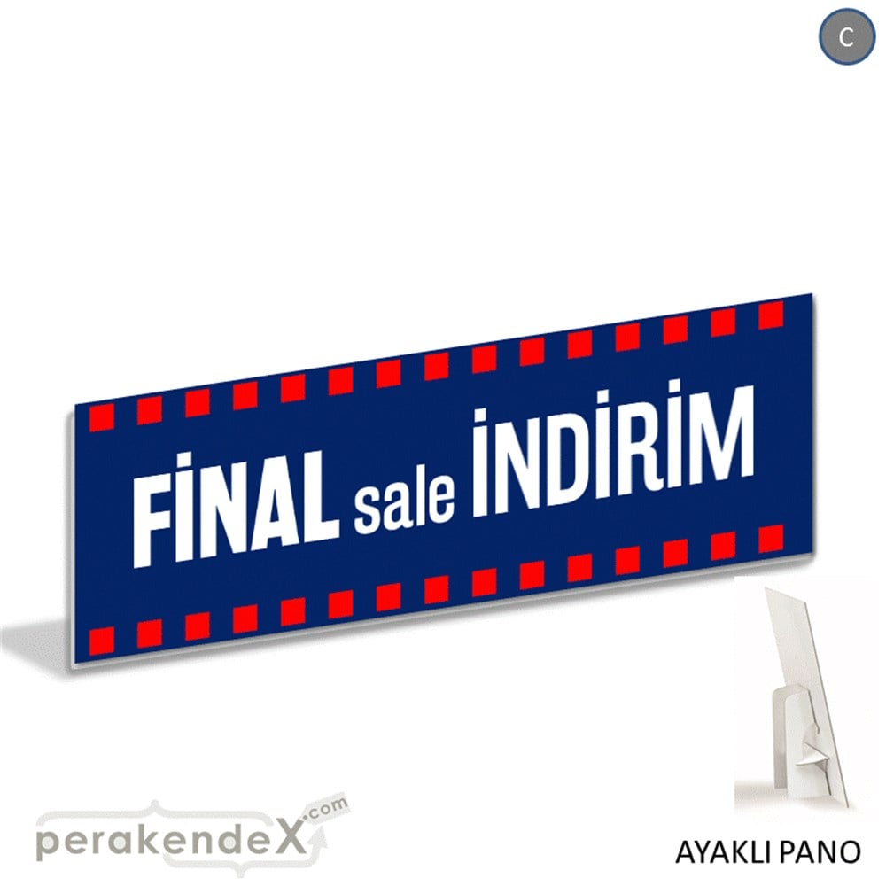 final sale indirim AYAKLI REKLAM BANNER -dikdörtgen,tek yön baskı