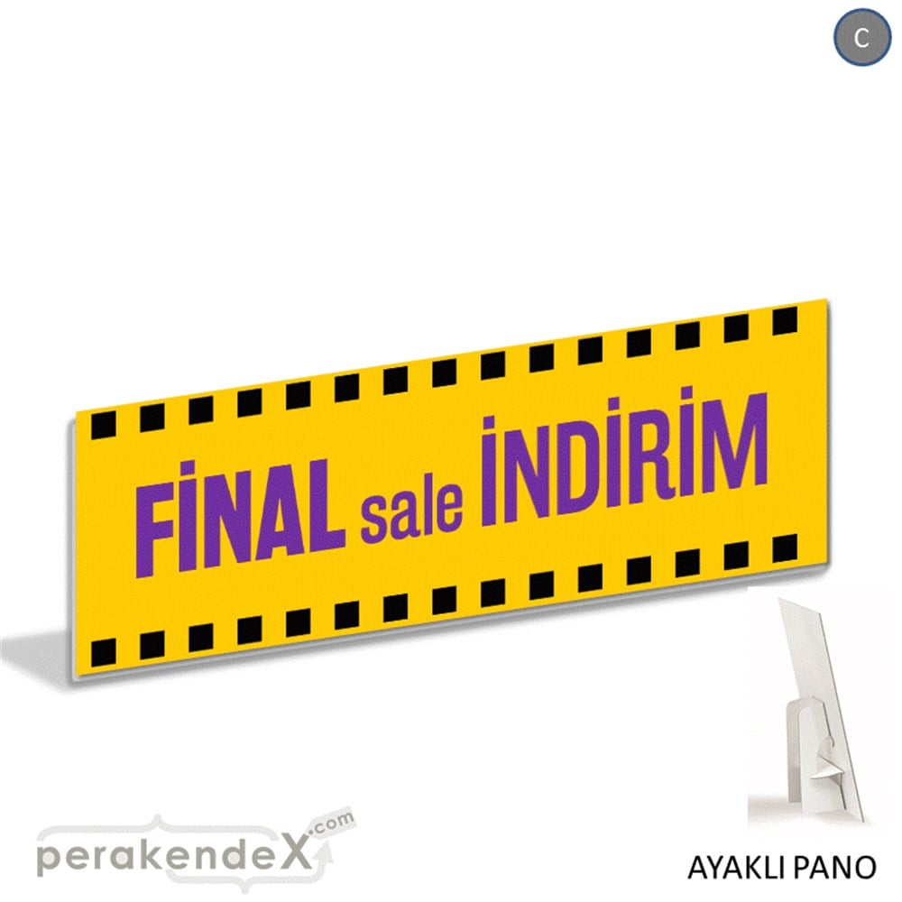 final sale indirim AYAKLI REKLAM BANNER -dikdörtgen,tek yön baskı