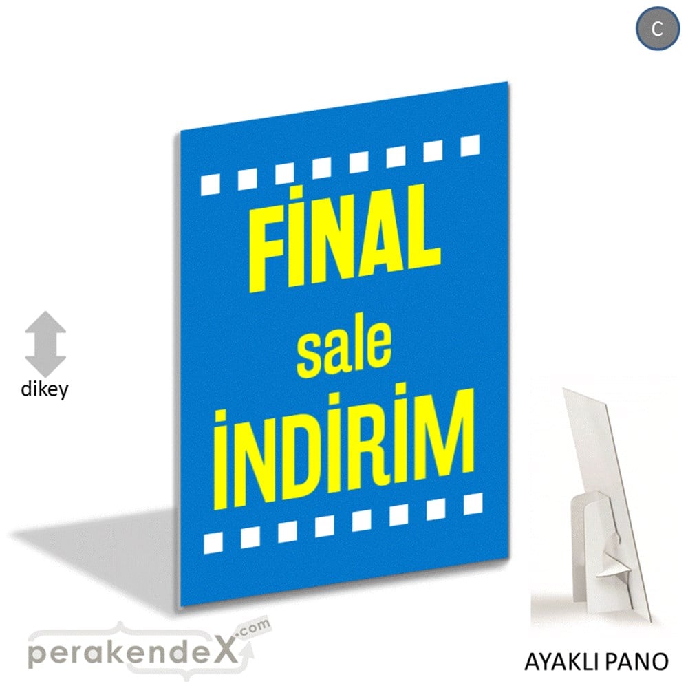 final sale indirim AYAKLI REKLAM PANOSU -dikdörtgen,tek yön baskı