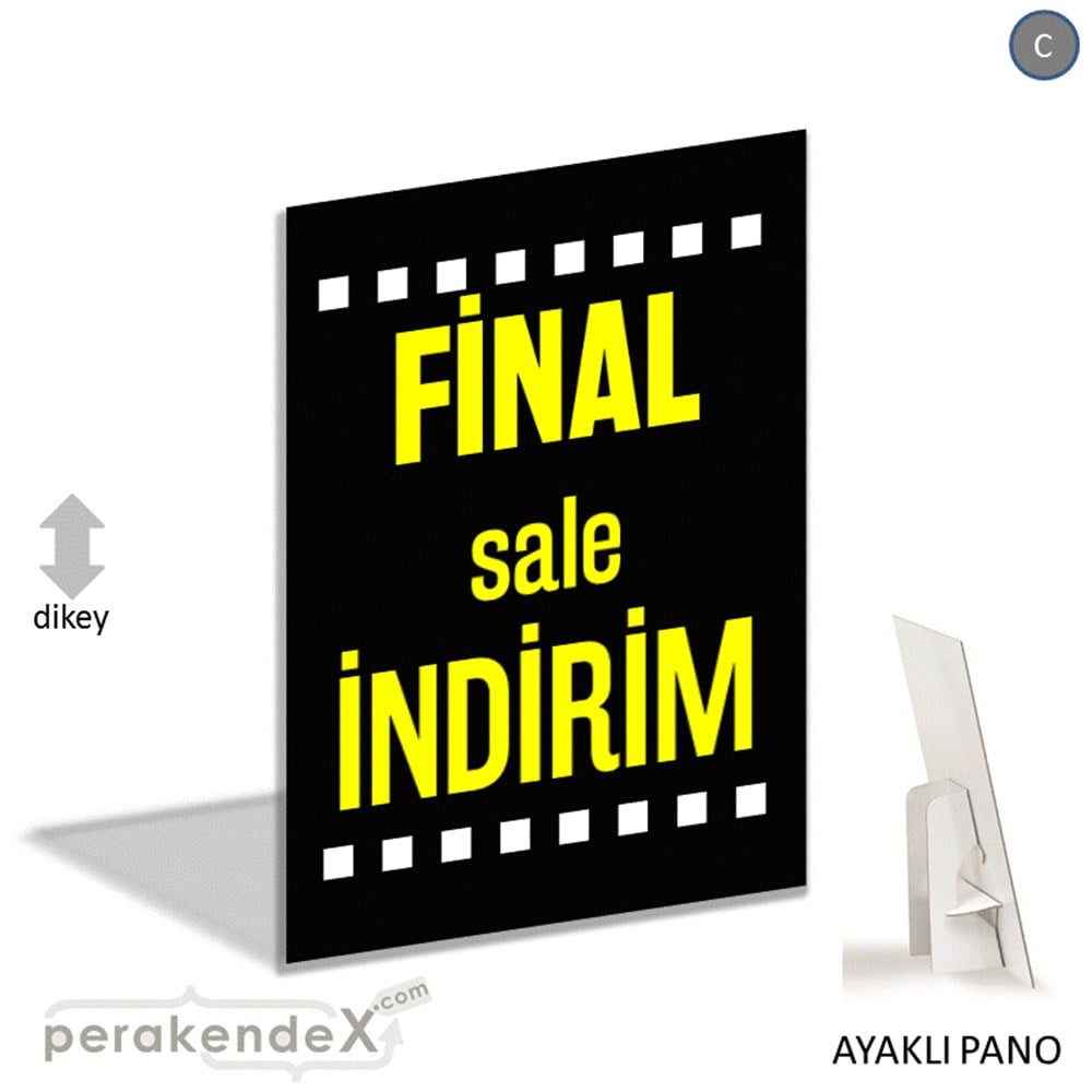 final sale indirim AYAKLI REKLAM PANOSU -dikdörtgen,tek yön baskı