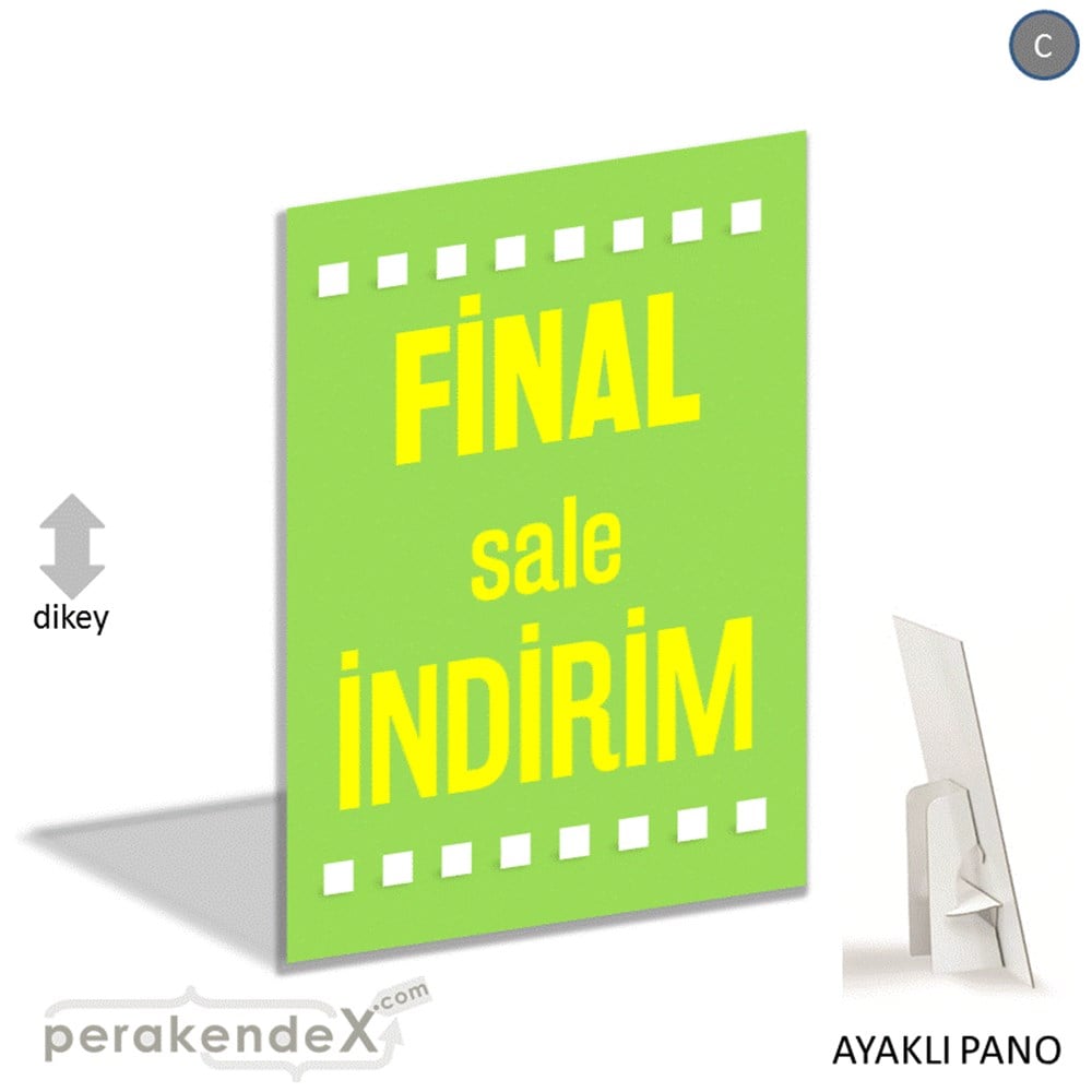 final sale indirim AYAKLI REKLAM PANOSU -dikdörtgen,tek yön baskı