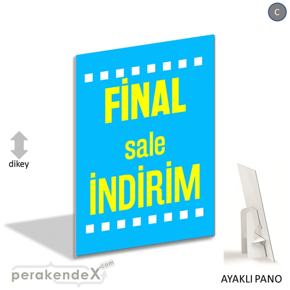 final sale indirim AYAKLI REKLAM PANOSU -dikdörtgen,tek yön baskı