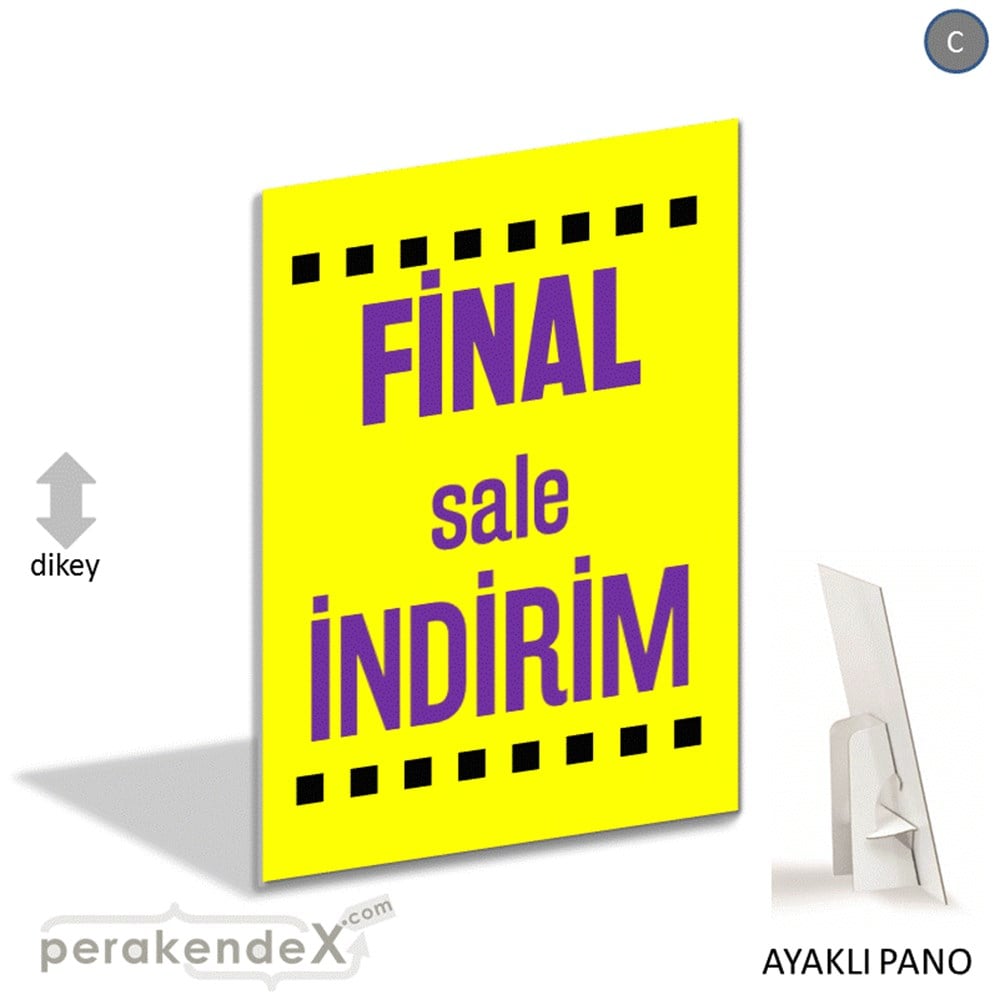 final sale indirim AYAKLI REKLAM PANOSU -dikdörtgen,tek yön baskı